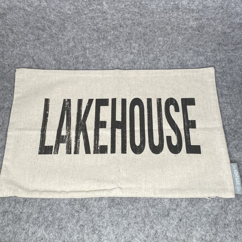 Lake House Pillowcase w/Zipper Rustic Natural Linen 11” x 17” Cabin
