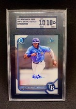2022 Bowman Chrome Prospect Estanli Castillo CPA-EC Autographed Grade 10/10