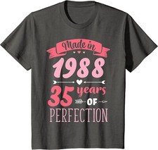 35 Birthday Decorations 35th BDay 1988 Birthday Youth Unisex T-shirt