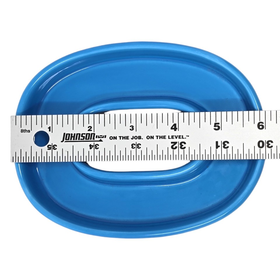 NWT Ceramic Trinket Tray Blue Letter O Monogram Dish Jewelry Holder