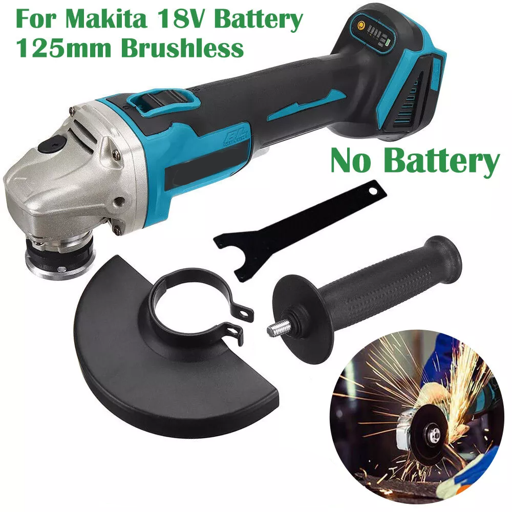 125mm 18V Brushless Cordless Electric Angle Grinder Woodworking Polisher Makita