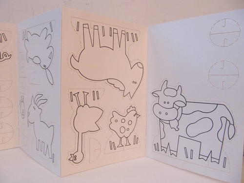 NEU 1990 Hallmark Color-Your-Own "Farm Animals" Standstanzer Posten von 16 - Bild 5 von 9