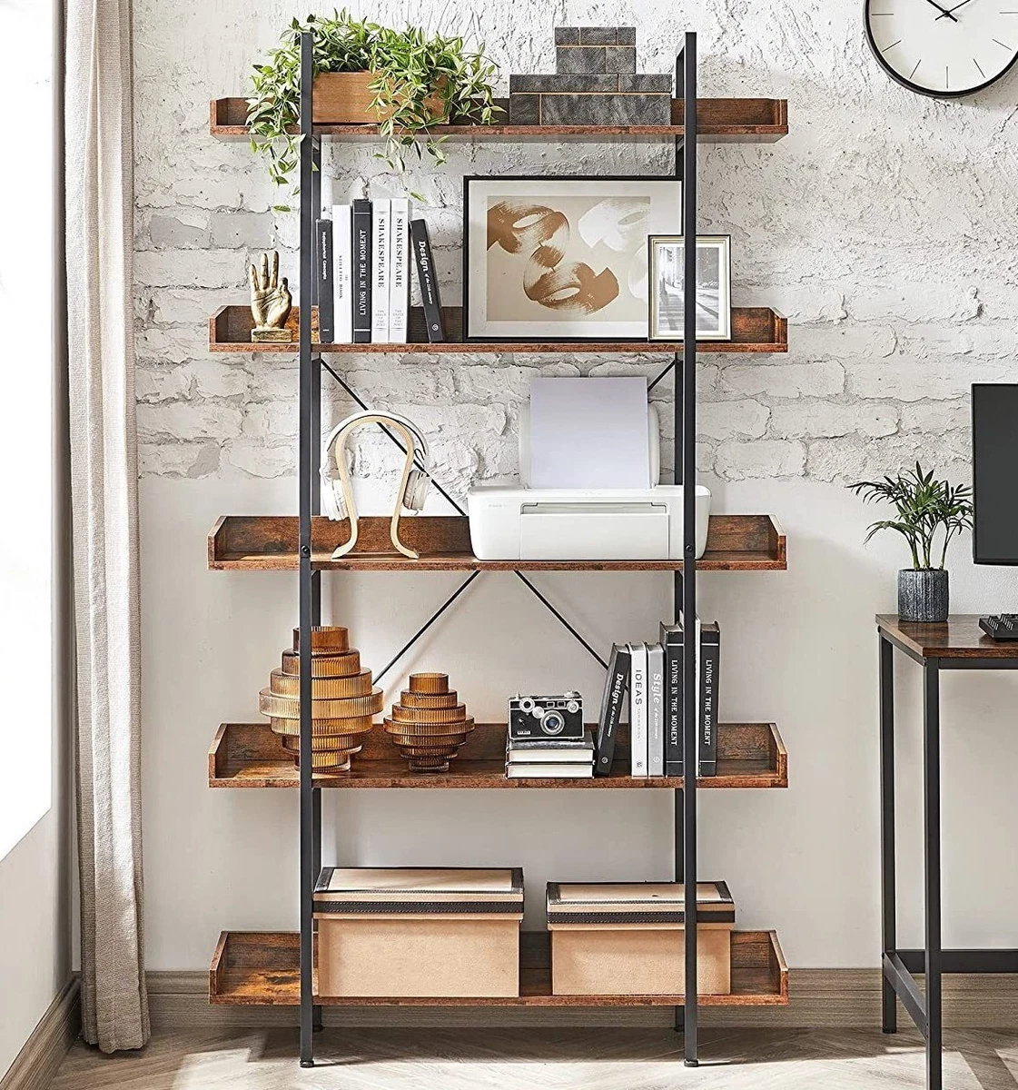 Tall on sale rustic bookshelf