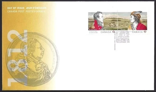 Canada - FDC - 2554-2555 - The War of 1812 - 2012