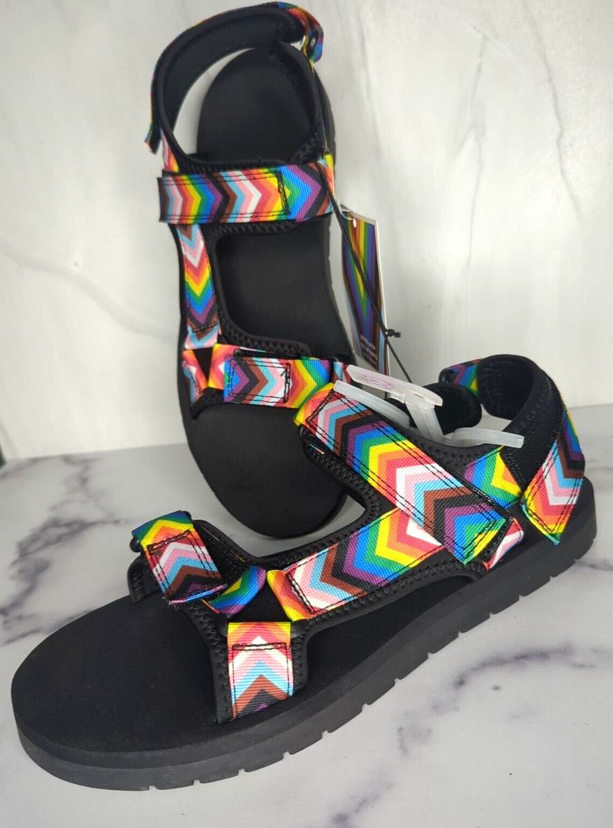 Unisex Pride Multicolor Sandals TakePride Size XXL W12 M10  display picture 2