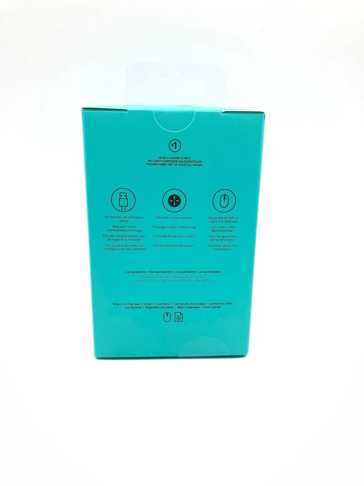 Logitech M90 Wired USB Optical Mouse For Pc Laptop Computer Scroll Wheel Mice UK - Image 3 of 4