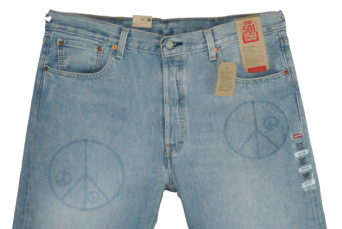 $89 LEVI'S 501 150 ANNIVERSARY EDITION PEACE STONEWASH WATER $89 LEVI'S 501 150 ANNIVERSARY EDITION PEACE STONEWASH WATER