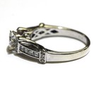 GIA 14k white gold .87ct round diamond engagement ring 3.6g estate vintage 5.5 — photo 5