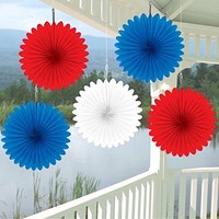 Red Party Supplies White And Blue Fourth July Party Hanging Fan Decoration, Pack Red Party Supplies White And Blue Fourth July Party Hanging Fan Decoration, Pack
