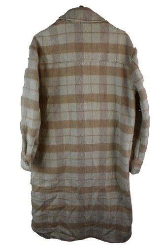 River Island Womans Check Collared long Shirt Overshirt Shacket Size 8 Plaid - Picture 8 of 10