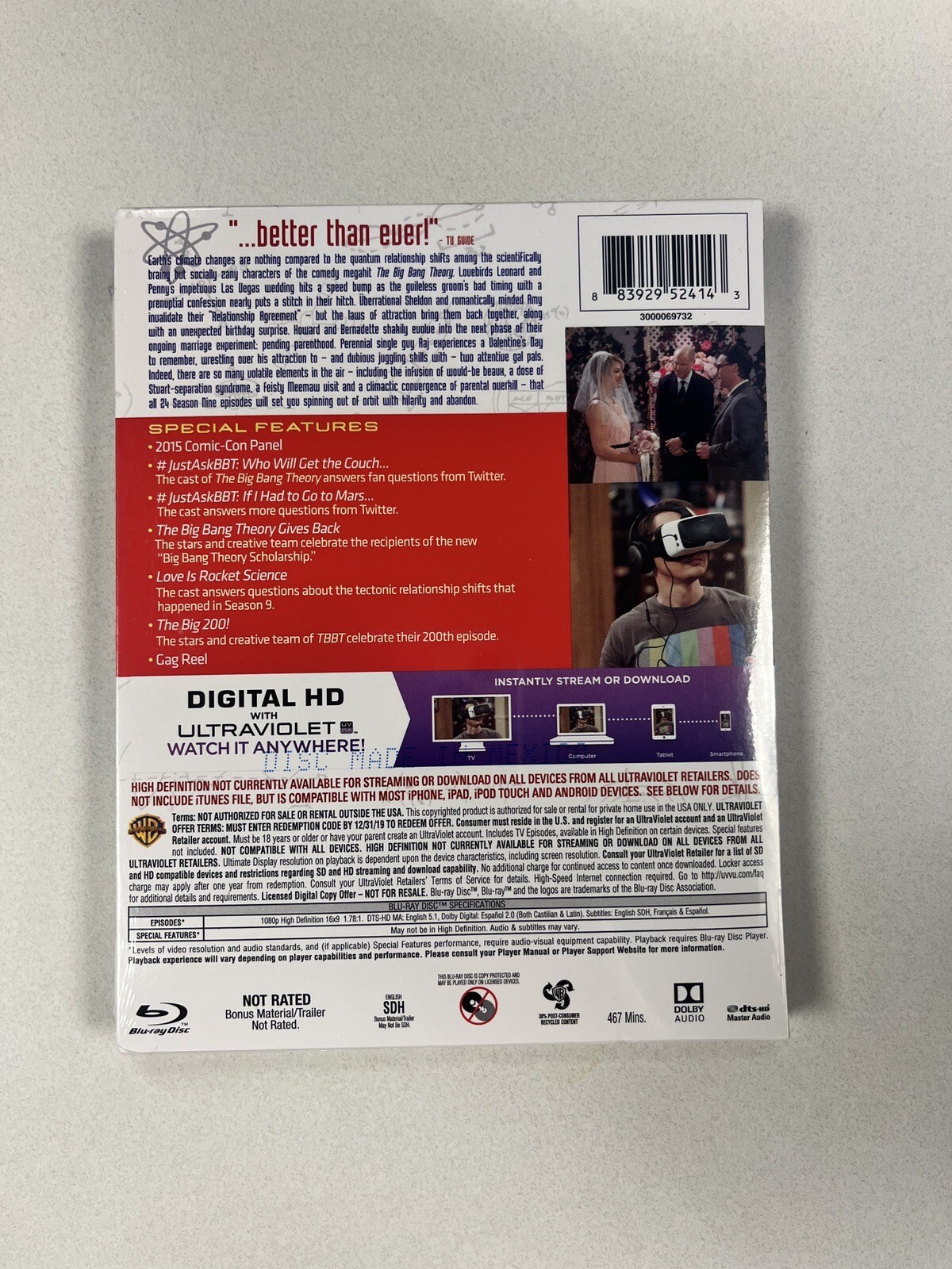 The Big Bang Theory: Season 9 [Blu-ray Digital HD} New- Sealed ...