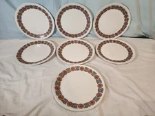 Figgjo Flint, Turi Astrid, '70s Dinner Plates, Set of 7, Made in Norway NICE!