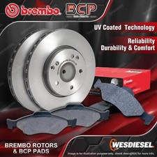 Rear Brembo Disc Brake Rotors + Pads for Jaguar S Type XF XJ XJ8 XJR XK XK8 XKR