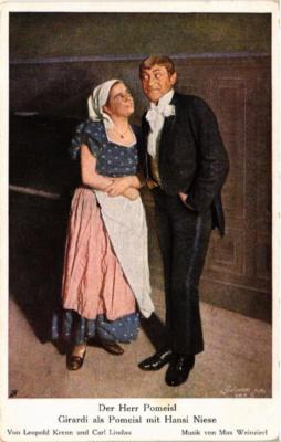 Postcard postcard Girardi as Pomeisl with Hansi Niese THEATER STAR (643567)