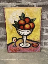 Vintage Mid Century Modern 1960’s MCM Painting on Board
