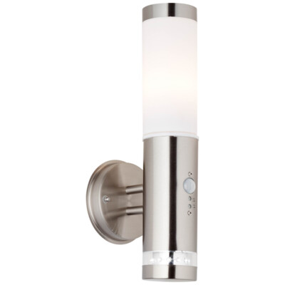 Brilliant Bole Außen Garten Wand Leuchte Lampe stehend mit BWM Edelstahl IP44