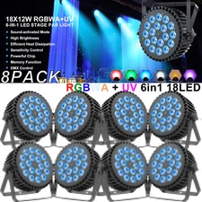 270W LED Par Can Light Stage Lighting RGBWA UV DMX w/ Stand Party Disco DJ Club