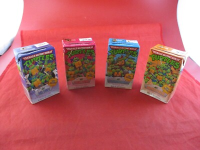 Teenage Mutant Ninja Turtles Fruit Drink EMPTY Box Set of 4 Leo Don Ralph Mikey