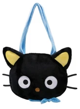 🐾Sanrio Chococat Face Plush Tote Bag Shoulder Bag Purse 14"x 12" Embroidered🆕️