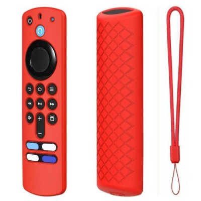 Ersatz Fernbedienung Amazon Fire TV inkl. Schutzhülle Rot