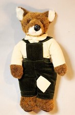Unused English Handmade 12" Clothed Stuffed Fox by LITTLE FOLK Devon UK
