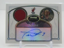 DWYANE WADE 2007 BOWMAN STERLING ROOKIE PATCH REFRACTOR AUTOGRAPH #50/199! HEAT!