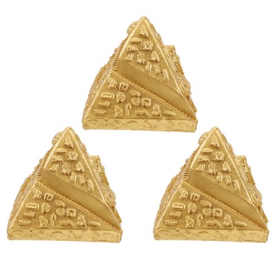  3 Pcs Aquarium Decor Pyramid Statue Egyptian Pyramids Toddler