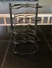 Deco Brothers Pan Organizer Rack for Kitchen Cabinet and Counter,Black