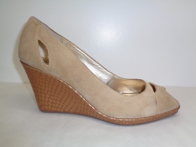 Kenneth Cole Women's Super Comfy Wedge Heels With Peep Toe & Buckle Detail