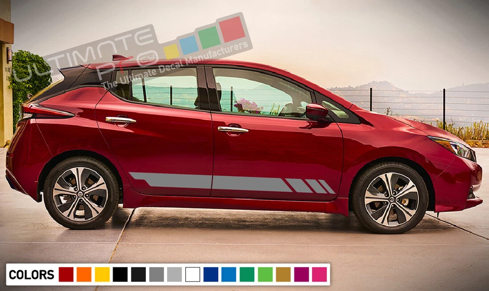 Kit de carrocería StripeS para Nissan Leaf Hatch Manija Juego de cubierta Pegatina Calcomanía Puerta Lateral Foto 4 de 4