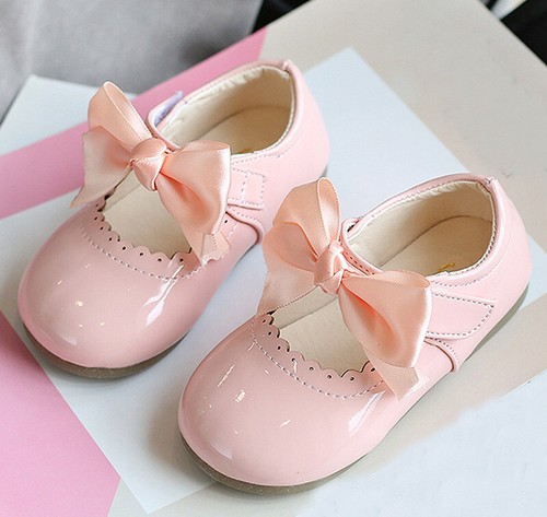 Baby Toddler Girls Kids Wedding Sandals Formal Flats Princess Party Dance Shoes - Picture 9 of 28