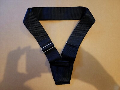 Black Single Web Belt Sling Adjustable Color Guard Parade Flagpole Holder NEW