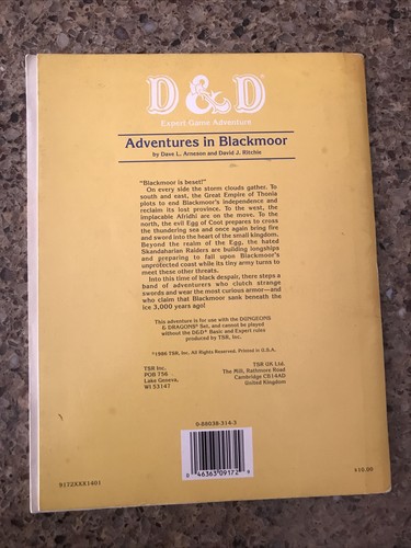 D&D Dungeons & Dragons DA1 Adventures In Blackmoor 9172 - Picture 2 of 6
