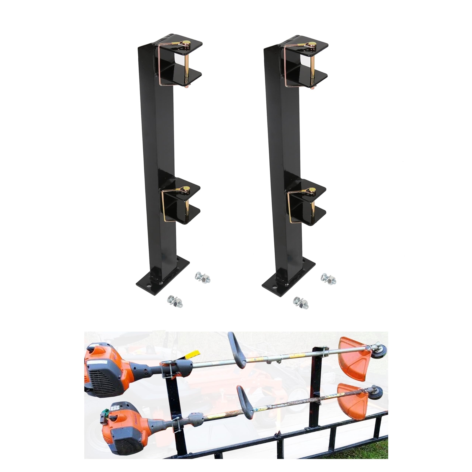 ECOTRIC 2 Place Weeder Trimmer Racks Holders Hold Two for Trailer Truck Tree ...