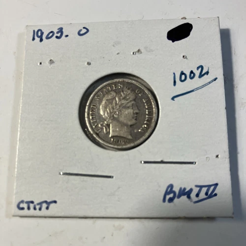 1903-0 Barber Dime  Nice
