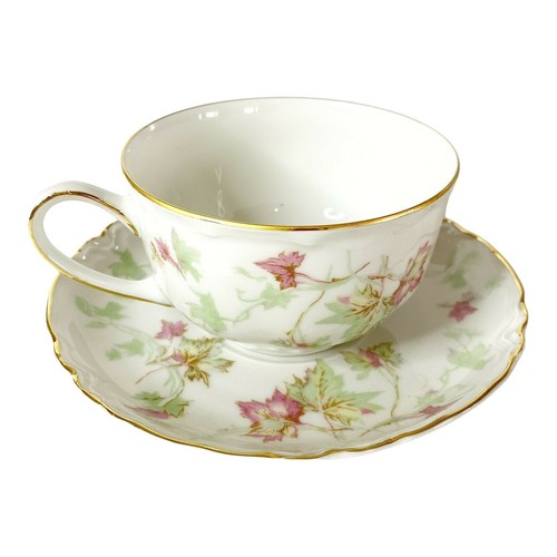 Juego de platos platillo taza té hoja Alemania amarillo Hutschenreuther vintage Baviera - Imagen 4 de 7