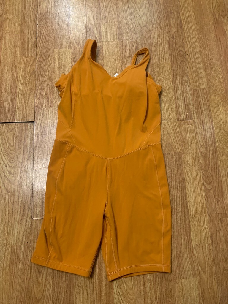 Lululemon Align Bodysuit Size 12 Autumn Orange 8