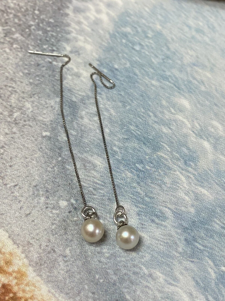 Akoya Pearl Threaders From Repurposed Mikimoto Brooch - Image 2 of 4