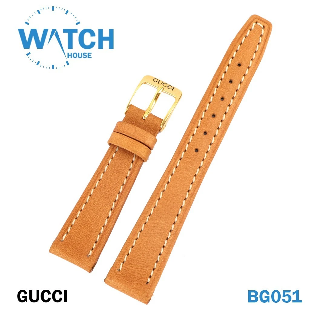 Bracelet cuir beige original 3000J Gucci 16 mm, avec boucle Gucci originale 12 mm.