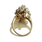 14k yellow gold 1.95ct SI1 VS2 G diamond cluster ring 11.6g estate vintage 8 — photo 6