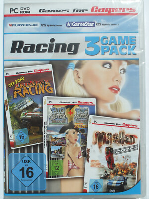 Racing 3 Game Pack - Off-Road Redneck Racing, Big Mutha Truckers 1 + 2, Mashed
