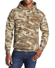 JustBlanks Men's Core Fleece Camo Pullover Jumper Hooded Sweatshirt - JBPC78HC