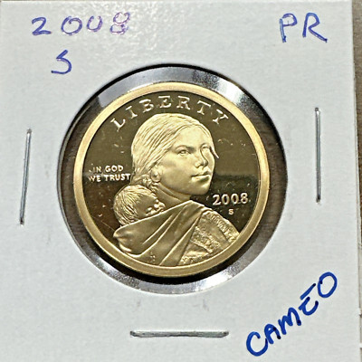 2008-S Native American Sacagawea Cameo PROOF Dollar BU (Brilliant Uncirculated)