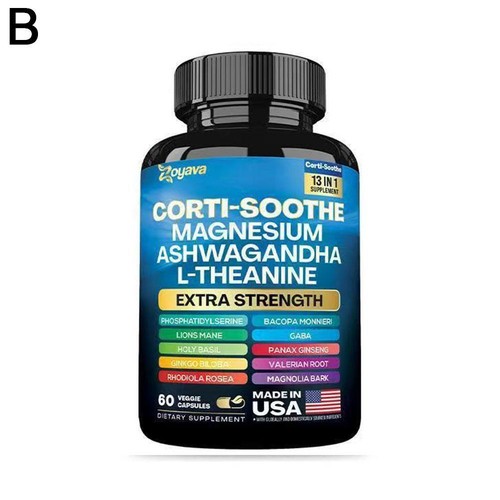 Corti-Soothe Cortisol Supplement Magnesium Glycinate 200MgL-Theanine150Mg 60Caps - Picture 14 of 15