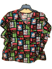 ScrubStar Women's Christmas Top Size 3X