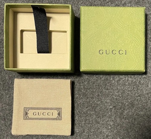 Authentic Gucci Small Green Gift Box With Jewelry Pouch 3.25” x 3.25” - NEW - Picture 4 of 4