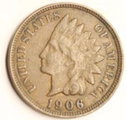 1906 Extremely Fine (XF/EF) Indian Head Penny Cent #2129