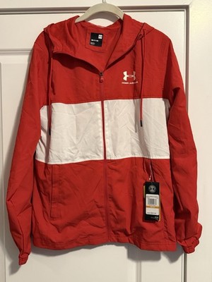 Under Armour Sport style Wind Jacket-Red/White-Size Small-New With Tags