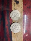 2 Franklin Half Dollar 50C (2) 1963 D 90% Silver Circulated Coins