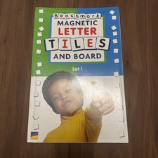 Benchmark magnetic letter tiles And Board . Set 1 , Never Been Used